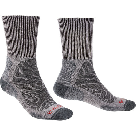 Bridgedale Hike Lightweight Merino Comfort Boot Socks - Mens, Grey, Large, 710514-806-L