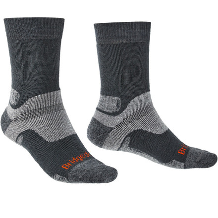 Bridgedale Hike Midweight Merino Endurance Boot Socks - Mens, Grey/Dark Grey, Medium, 710169-013-M