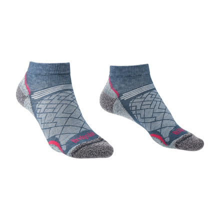 Bridgedale Hike Ultralight Coolmax Performance Low Socks, Womens, Dark Denim, Medium, 710139-136-M