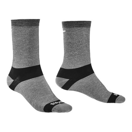 Bridgedale Liner Base Layer COOLMAX Liner Boot, 2-Pack Socks - Mens, Grey, Large, 710539-806-L