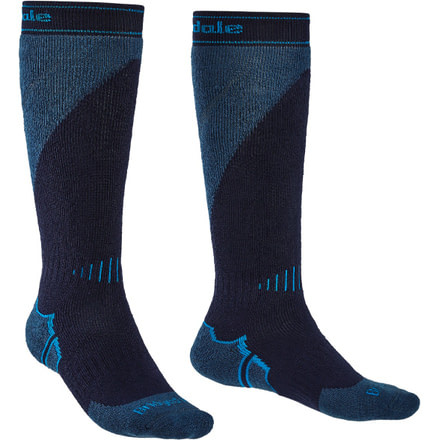 Bridgedale Ski Midweight Plus Socks - Mens, Navy/Steel, Medium, 710545-039-M