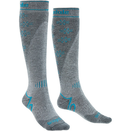 Bridgedale Ski Midweight Plus Socks - Womens, Stone/Grey, Small, 710641-040-S
