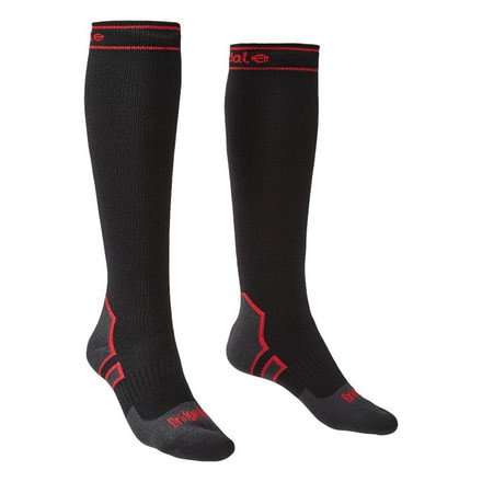 Bridgedale StormSock Heavyweight Knee Socks - Mens, Black/Red, Large, 710075-845-L