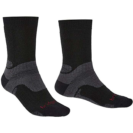 Bridgedale Trekker Sock - Men's, Midweight Crew, Black, Large, B610169-846LG