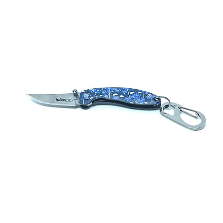 Brighten Blades Believe Keychain Folding Knife, 1.6in, 8Cr13MoV Stainless Steel, Clip Point, BB-122