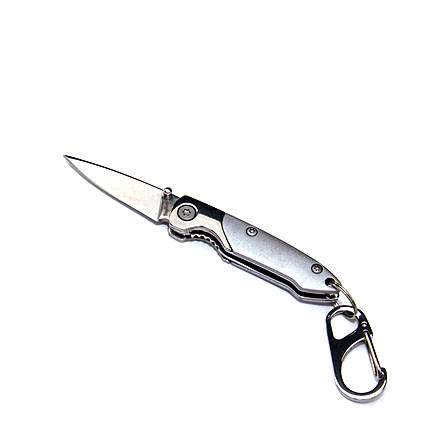 Brighten Blades Gold Keychain Not So Heavy Metal Knife, 1.625in, 8Cr13MoV Stainless Steel, Drop Point, BB-134