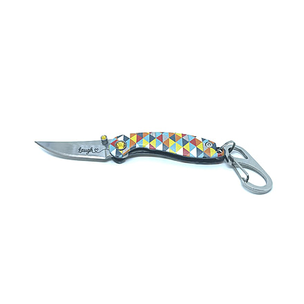 Brighten Blades Laugh Keychain Folding Knife, 1.6in, 8Cr13MoV Stainless Steel, Clip Point, BB-113