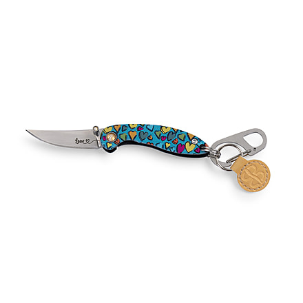 Brighten Blades Love Keychain Folding Knife, 1.6in, 8Cr13MoV Stainless Steel, Clip Point, BB-120