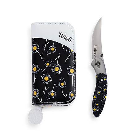 Brighten Blades Wish Folding Knife w/ Case, 2.56in, 8Cr13MoV Stainless Steel, Clip Point, Multi, BB-111