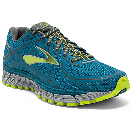 Brooks Adrenaline ASR 13 Trail Running Shoe - Men's-Blue/Lime/Anthracite-Medium-10