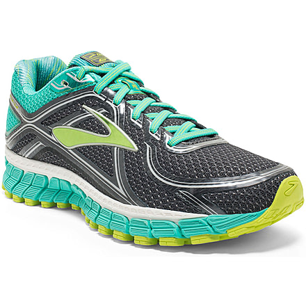 Adrenaline GTS 16 Road Running Shoe - Womens-Anthracite/AquaGreen/LimePunch-Medium-8