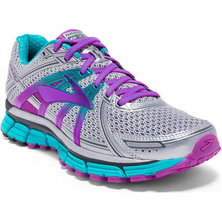 Brooks Adrenaline GTS 17 Road Running Shoe - Women's-Silver/Purple/Blue-Medium-7