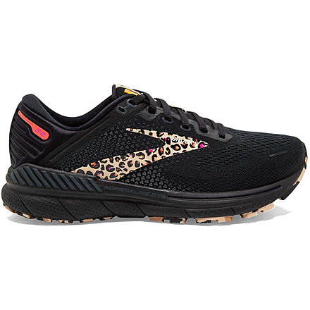 Brooks Adrenaline GTS 22 Running Shoes - Womens, Medium, Black/Ebony/Citrus, 8.5, 1203531B097.085