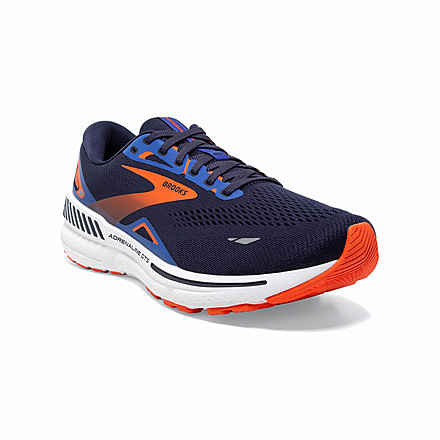 Brooks Adrenaline GTS 23 Trail Runnung Shoes - Mens, Peacoat/Orange/Surf the Web, 12.5, 1103911D438.125