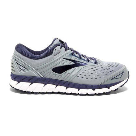 Brooks Beast 18 Road Running Shoes - Mens, Grey/Navy/White, Medium, 9 US, 1102821D015.090