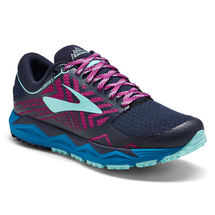 Brooks Caldera 2 Trail Running Shoes - Normal - Womens, Navy/Plum/Ice Blue, 8.5 US, 1202651B440.085