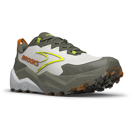 Brooks Caldera 8 Trailrunning Shoes - Mens, Dusty Olive/Lime/Oyster, 8.5, 1D, 1104401D314.085