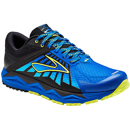 Brooks Caldera Trail Running Shoe - Men's-Electric Blue/Lime Popsicle/Blue-Medium-11.5
