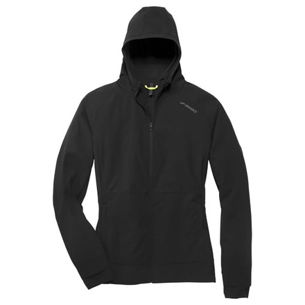 Brooks Canopy Womens Running Hoodie Jacket, Black, Extra Large, 221221-Black-XL