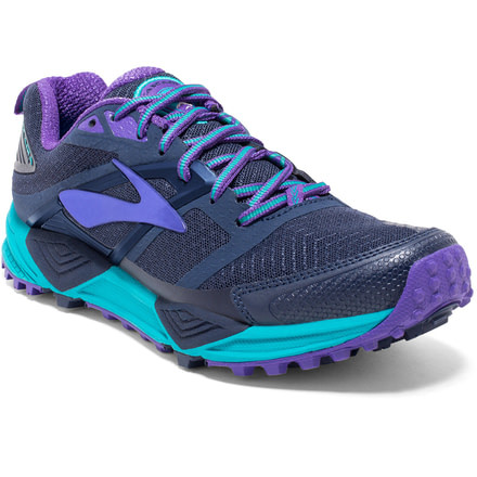 Brooks Cascadia 12 Trail Running Shoe - Women's-Peacoat/Bluebird-Medium-6.5