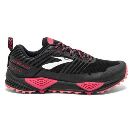 Brooks Cascadia 13 GTX Trailrunning Shoes - Womens, Black/Pink/Coral, Medium, 11 US, 1202731B048.110