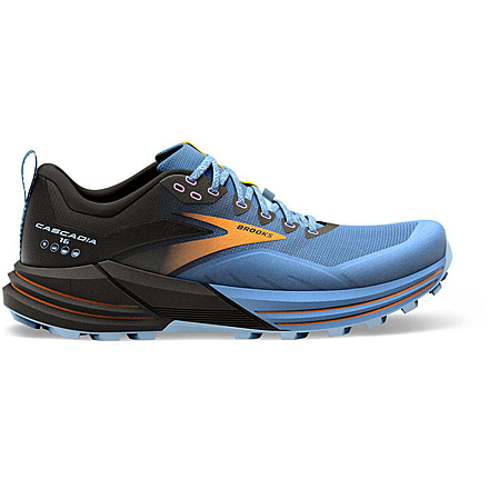 Brooks Cascadia 16 Running Shoes - Womens, Medium, Blue/Black/Yellow, 7.5, 1203631B414.075