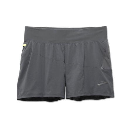 Brooks Cascadia 5 Inch Womens Running Short, Asphalt, Extra Small, 221118-Asphalt-XS