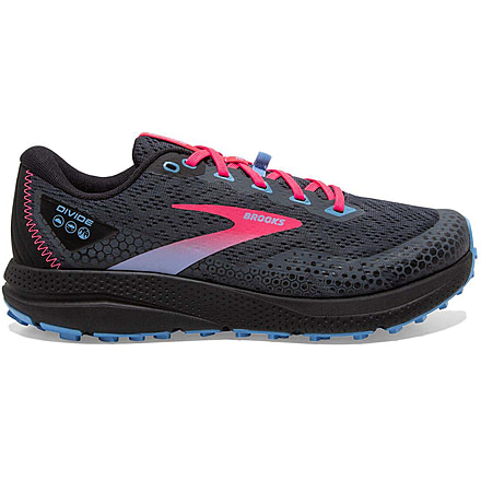 Brooks Divide 3 Running Shoes - Womens, Medium, Ebony/Black/Diva Pink, 8.0, 1203681B057.080
