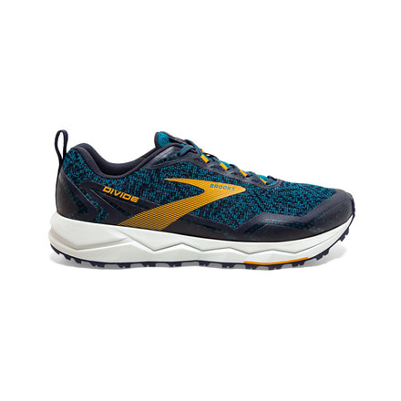 Brooks Divide Trailrunning Shoe - Mens, Lagoon/Navy/Golden Rod, 8D, 1103331D435.080