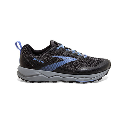Brooks Divide Trailrunning Shoes - Womens, Grey/Black/Cornflower Blue, 7B, 1203211B080.070