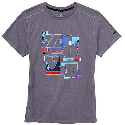 Brooks DSG Distance Short Sleeve 2.0 - Mens, Htr Shadow Grey Empower Her 23, M, 211468043.030