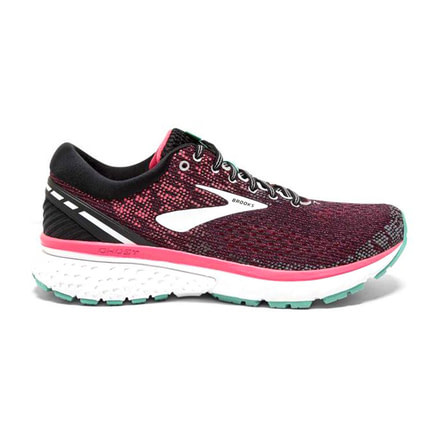 Brooks Ghost 11 Road Running Shoes - Womens, Black/Pink/Aqua, Medium, 5 US, 1202771B017.050