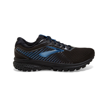 Brooks Ghost 12 GTX - Mens, Black/Ebony/Blue, Medium, 8.0, 1103111D064.080
