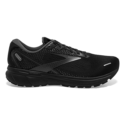 Brooks Ghost 14 Shoes - Mens, Black/Black/Ebony, 7 US, Extra Wide, 1103694E020.070