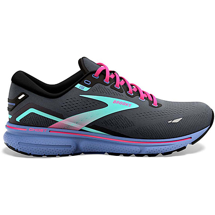 Brooks Ghost 15 Running Shoes - Womens, Medium, Black/Blue/Aruba, 11.5, 1203801B079.115