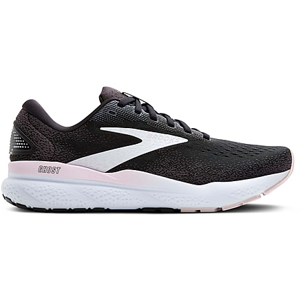 Brooks Ghost 16 Road Running Shoes - Womens, Black/White/Orchid Ice, 7.0 US/Medium, 1204071B077.070