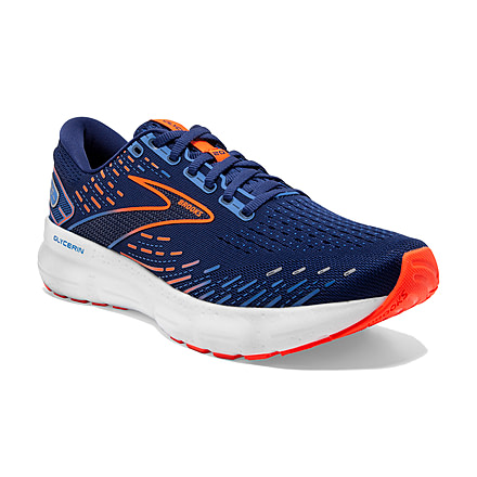 Brooks Glycerin 20 Running Shoes - Mens, Medium, Blue Depths/Palace Blue/Orange, 12.5, 1103821D444.125