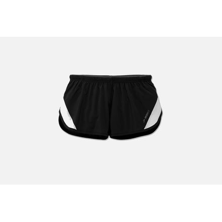 Brooks Go-To 2 Inch Split Men's Running Short, Black/Sterling, Large 211135-Black/Sterling-L