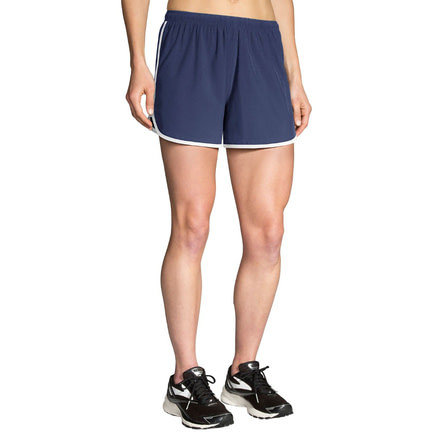 Brooks Go-To 5 Inch Short - Womens, Navy/White, Small, 221202447.025