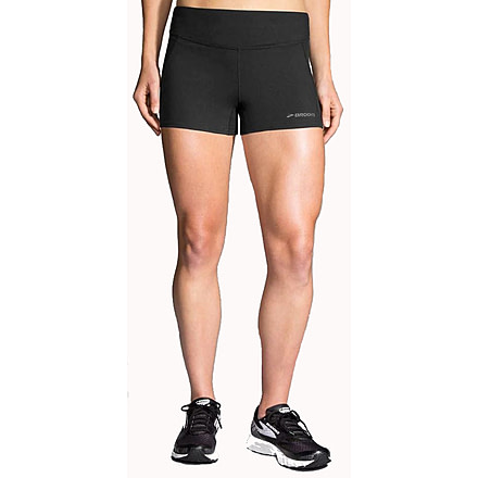 Brooks Greenlight 3 Inch Running Short Tight - Women's-Black-X-Small