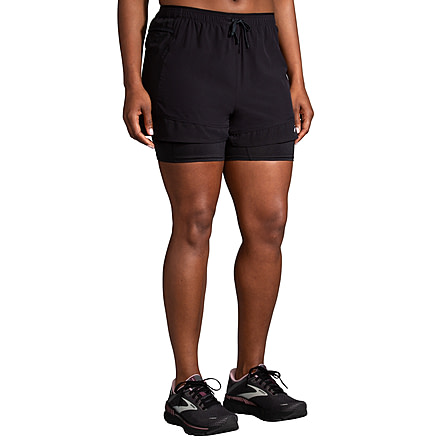 Brooks High Point 3in 2-in-1 Short - Womens, Black, XS, 221611001.020