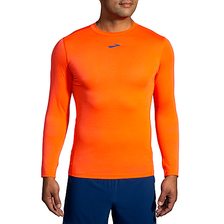 Brooks High Point Long Sleeve Shirt - Mens, Bright Orange, Medium, 211474836.030