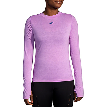 Brooks High Point Long Sleeve - Womens, Bright Purple, Large, 221637558.035