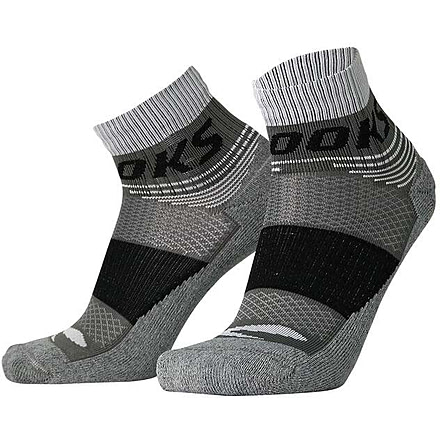 Brooks High Point Quarter Sock, Asphalt/Black, L, 280500012.035