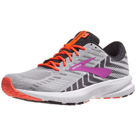 Brooks Launch 6 Road Running Shoes - Womens, Grey/Black/Purple, Medium, 7.5, 1202851B027.075