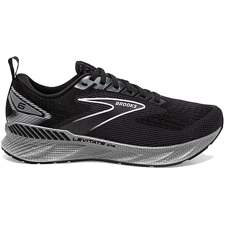 Brooks Levitate GTS 6 Running Shoes - Womens, Medium, Black/Blackened Pearl/White, 9.0, 1203841B039.090