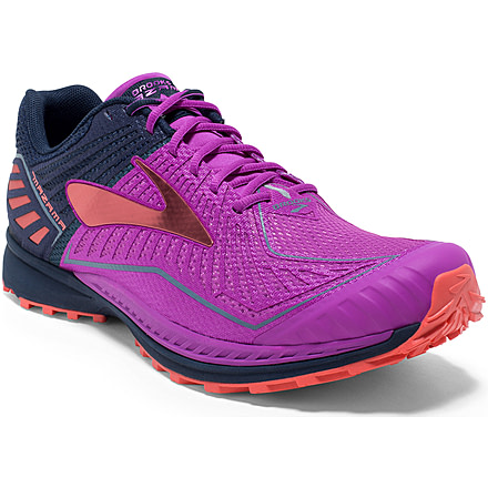 Brooks Mazama Trail Running Shoe - Women's-Purple/Peacoat/Coral-Medium-9.5