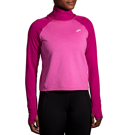 Brooks Notch Thermal Long Sleeve 2.0 - Womens, Htr Frosted Mauve/Mauve, Large, 221567636.04