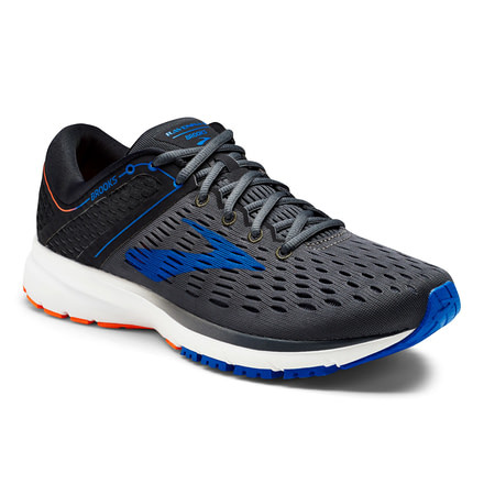 Brooks Ravenna 9 Men's Road Running Shoe, Ebony/Blue/Orange, 110280 025