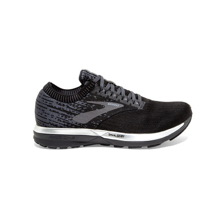 Brooks Ricochet - Womens, Black/Black/Ebony, Medium, 10.0, 1202821B057.100